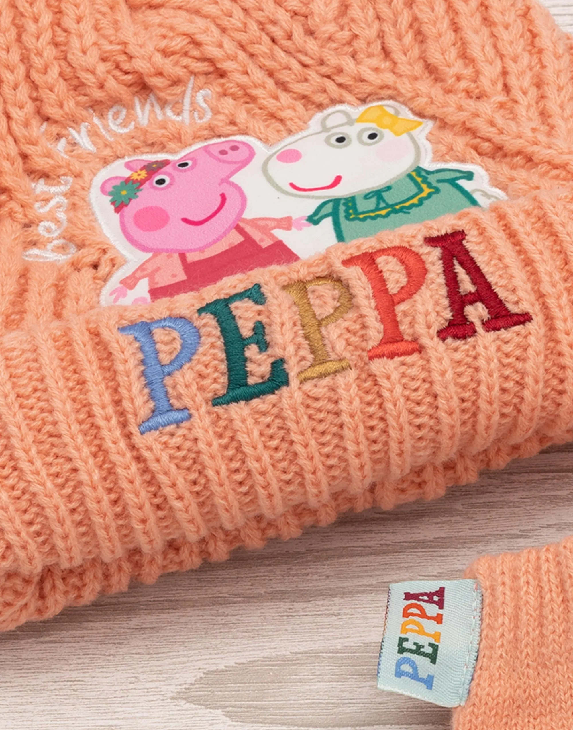 Peppa Pig Girls Hat and Glove Mittens Set