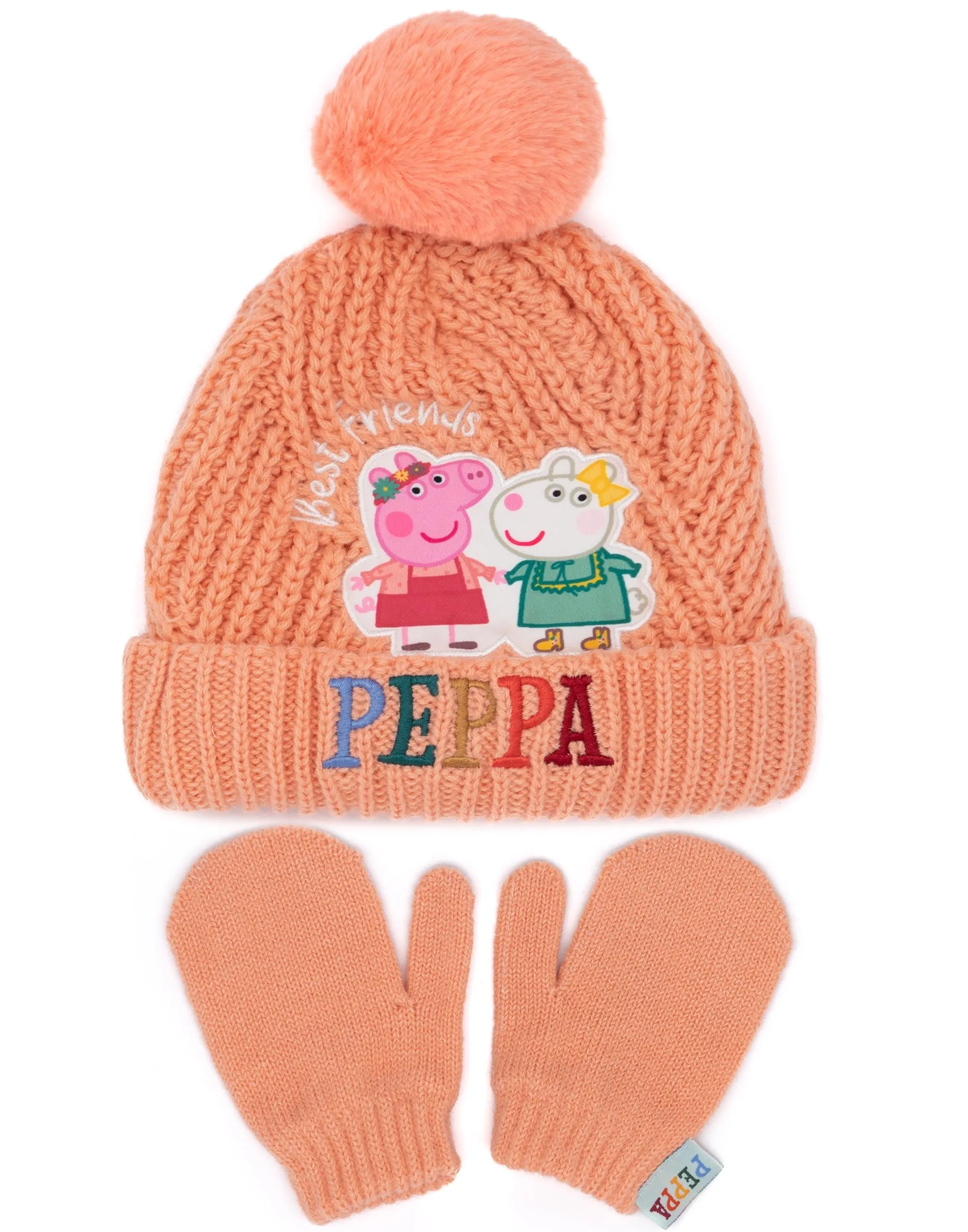 Peppa Pig Girls Hat and Glove Mittens Set