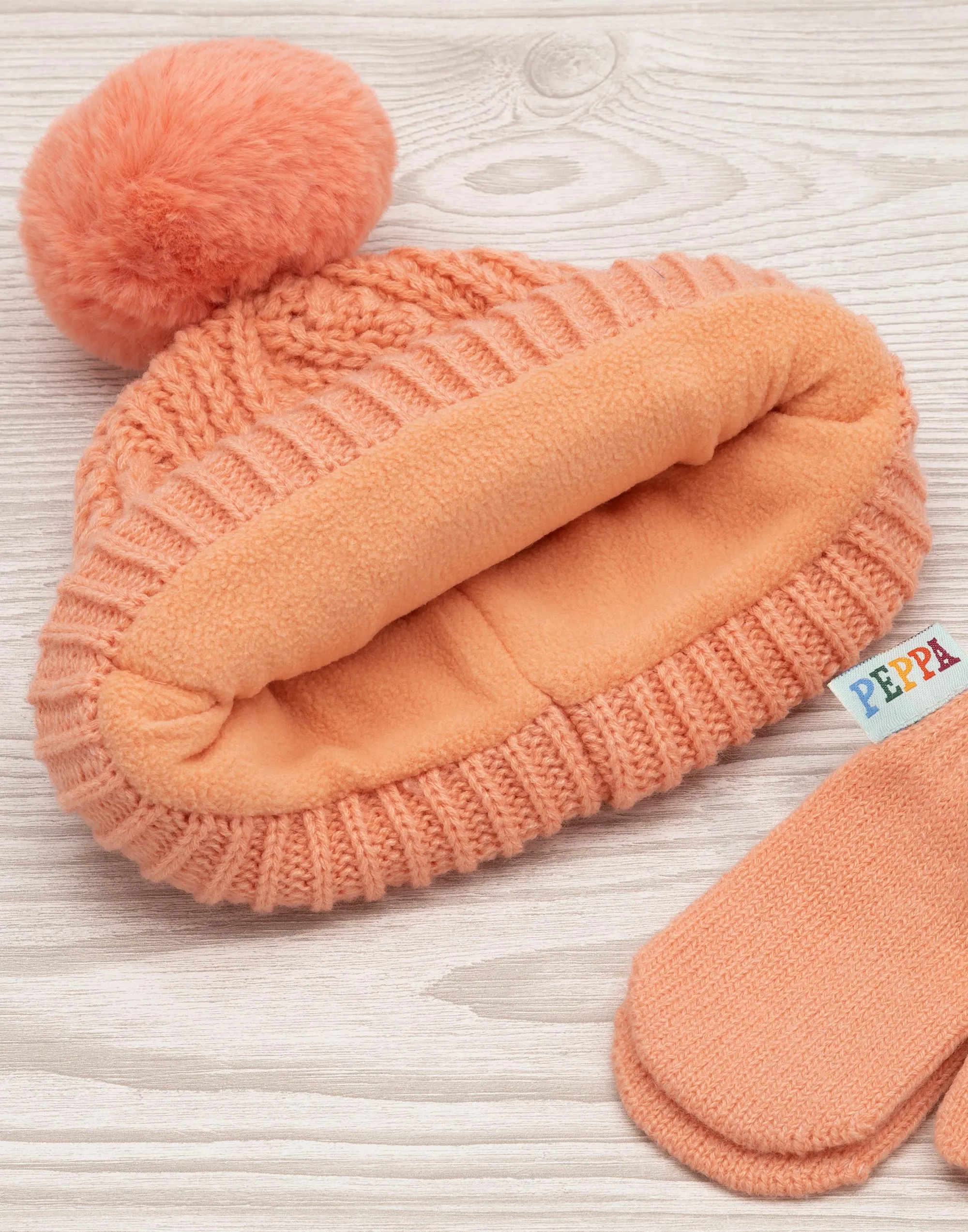 Peppa Pig Girls Hat and Glove Mittens Set