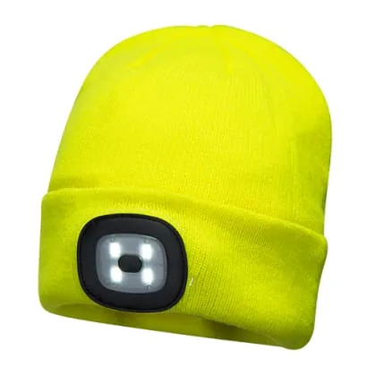 Portwest Light Up Beanie Rechargeable LED Beanie Hat - B029