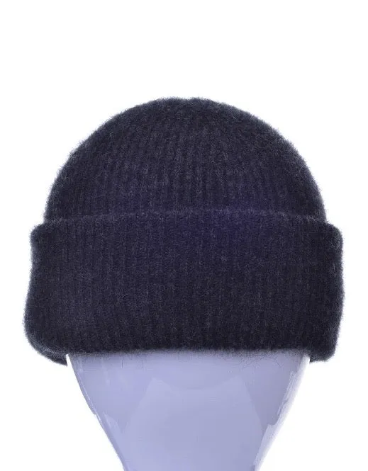 Possum Merino Fine Rib Hat Charcoal