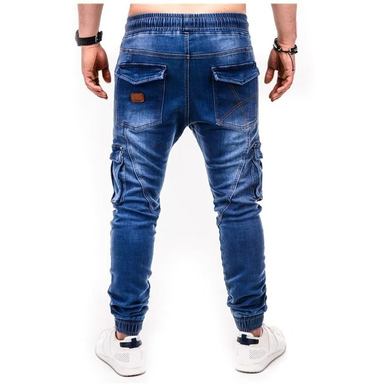 Premium Denim Cargo Joggers
