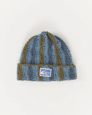 Seaweed Beanie - Blue Wonky-Wear