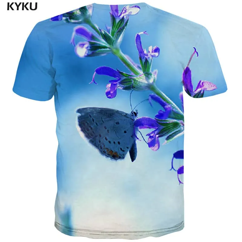 shirt insect tee shirt plant beautiful Cool men art costume
