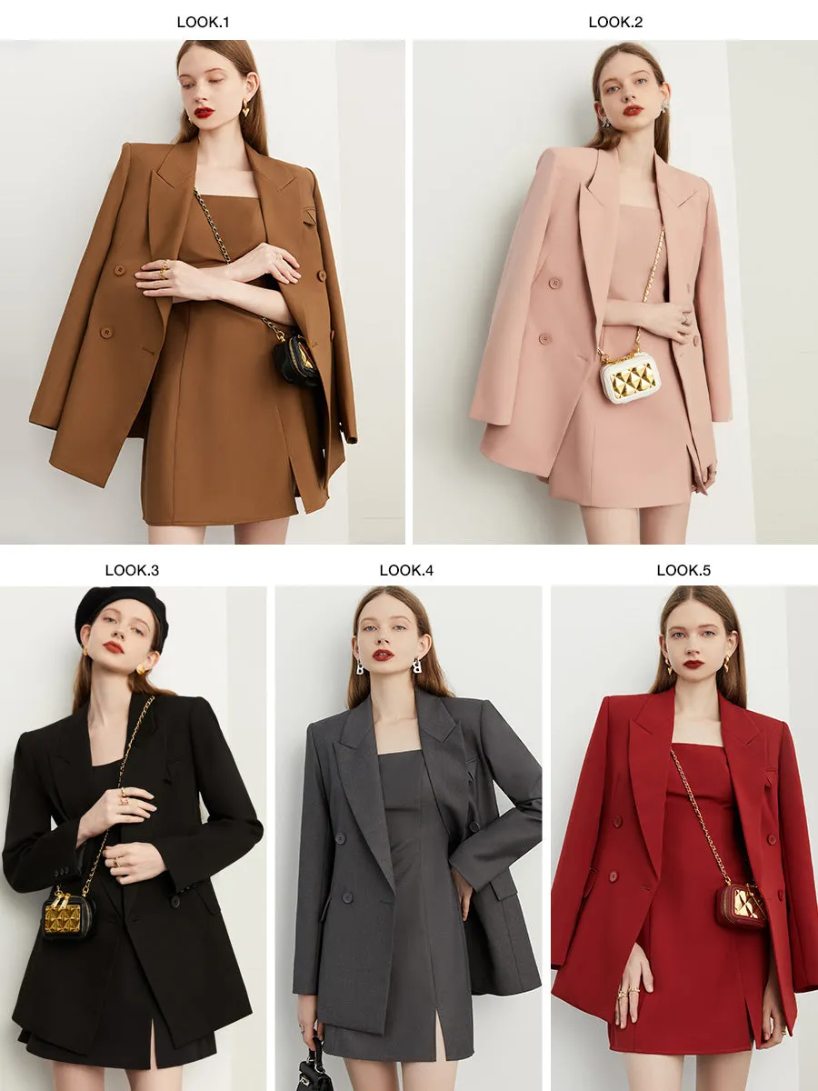 Slip dress   blazer suit set - Bian