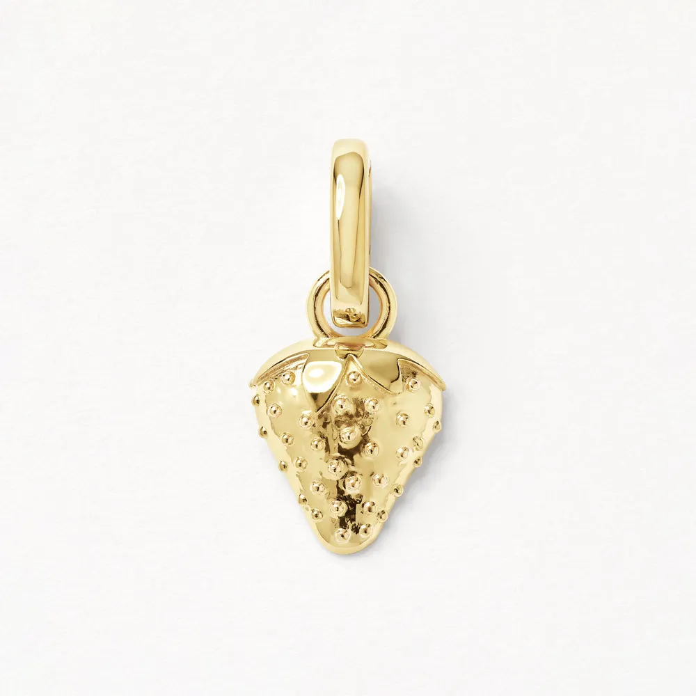Strawberry Charm Pendant in Gold