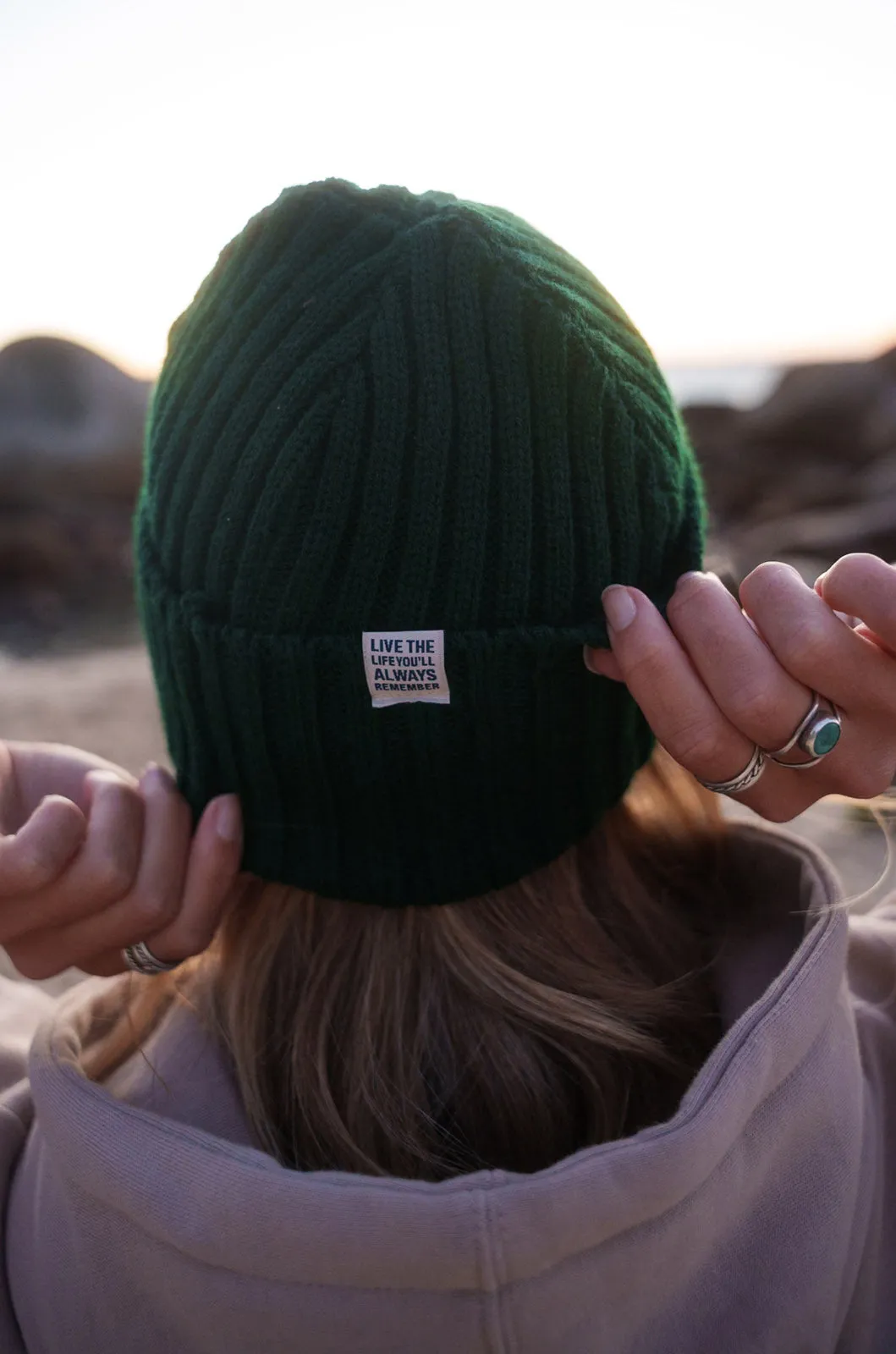 The Fisherman's Beanie in Bottle Green