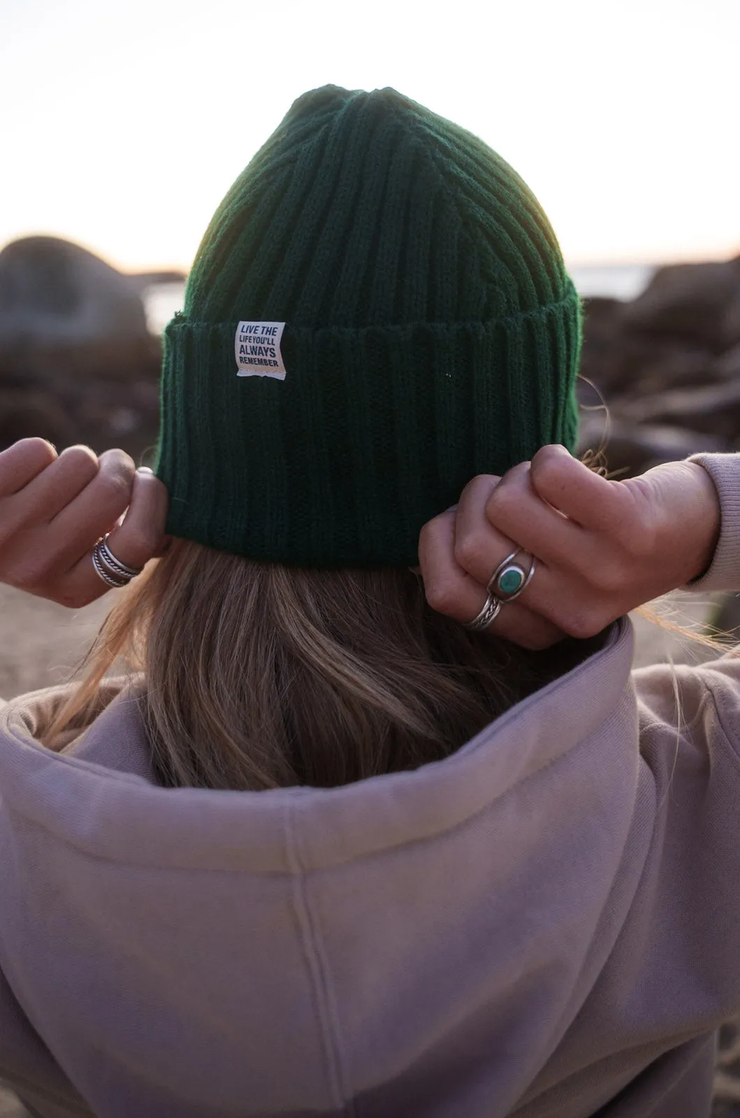 The Fisherman's Beanie in Bottle Green