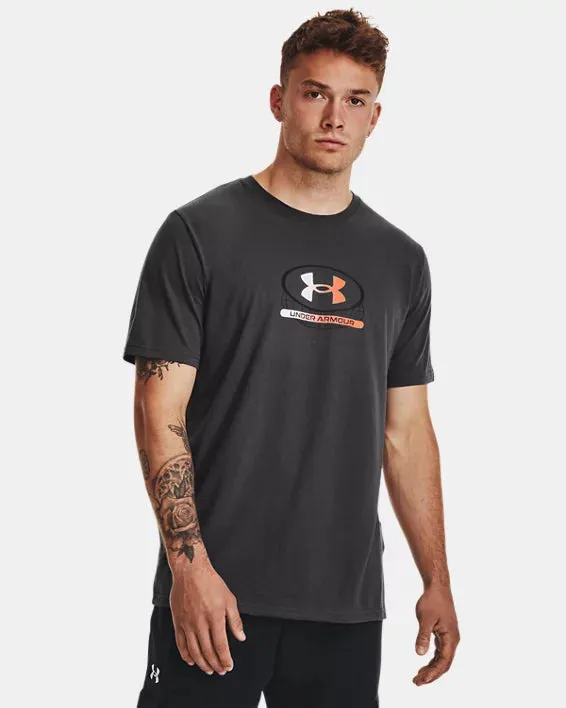 Under Armour Mens Global Lockertag Short Sleeve Jet Grey/White