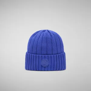 Unisex ribbed beanie jo in gentian blue