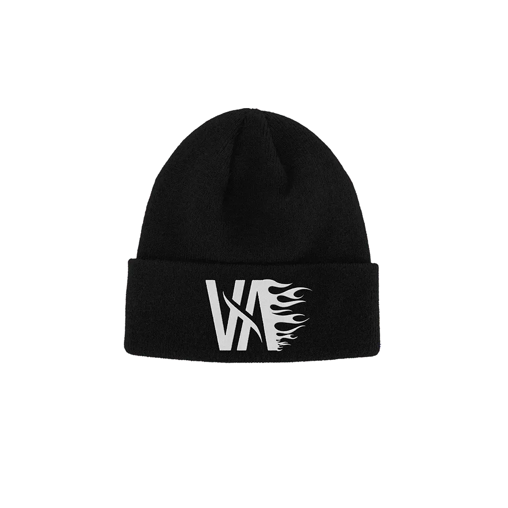 VA Flames Logo Cuff Beanie (Black)